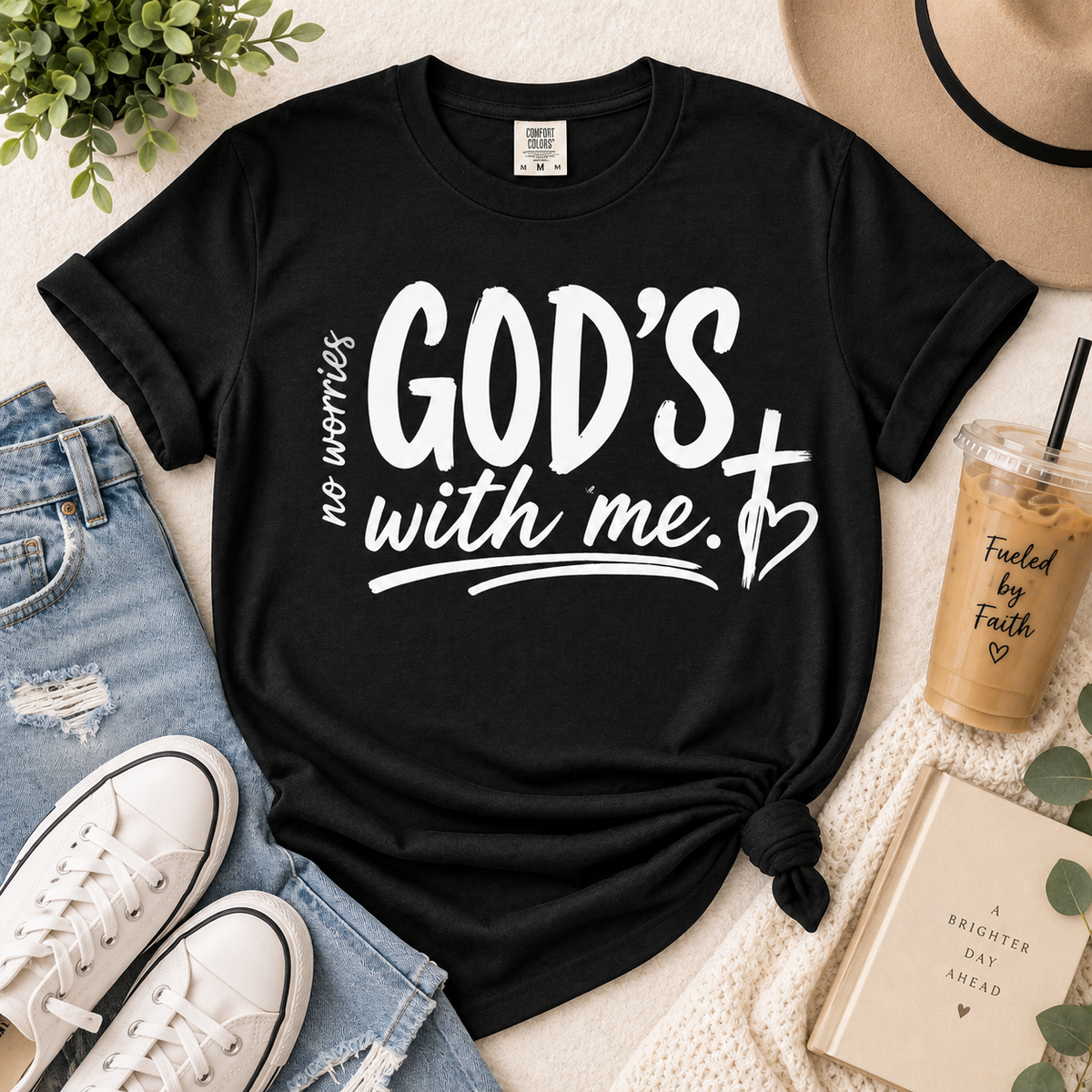 No Worries, God’s With Me Faith Tee
